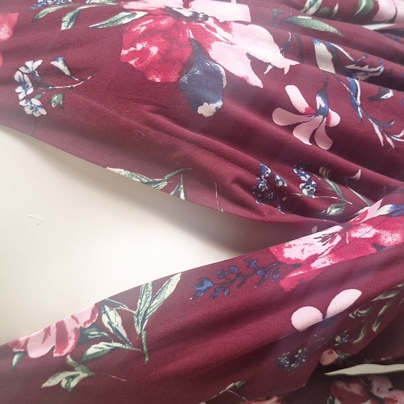 Nina Leonard Floral Wrap Dress, Size Large - Picture 3 of 8